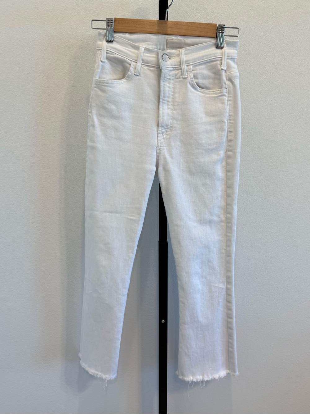 MOTHER The Hustler Ankle Fray Jeans in Fairest of the All Sz 25 Classic Preppy